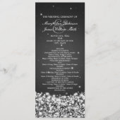 Elegant Wedding Program Star Sparkle Black Programma (Voorkant)