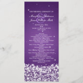 Elegant Wedding Program Star Sparkle Paars Programma (Voorkant)
