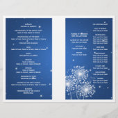 Elegant Wedding Program Summer Sparkle Sapphire (Achterkant)