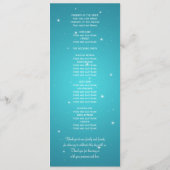 Elegant Wedding Program Summer Sparkle Turquoise Programma (Achterkant)