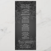 Elegant Wedding Program  Swirls Black Programma (Achterkant)