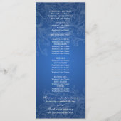 Elegant Wedding Program Swirls Blue Programma (Achterkant)