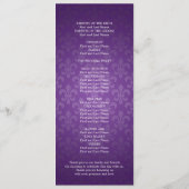 Elegant Wedding Programme Fleur De Lis Paars Programma (Achterkant)