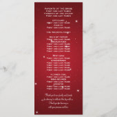 Elegant Wedding Programme Night Dazzle Red Programma (Achterkant)