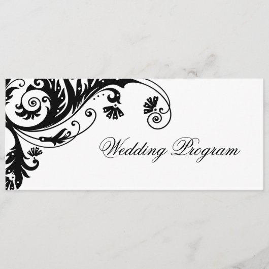 Elegant Wedding Programs Programma (Achterkant)
