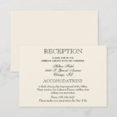 Elegant Wedding Reception Eenvoudig Traditioneel RSVP Kaartje (Voorkant / Achterkant)