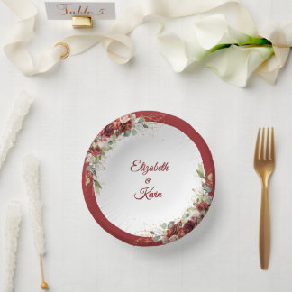 Elegant Wedding Red Rose Papieren Kommen