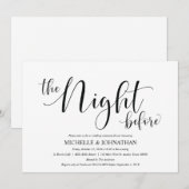 Elegant Wedding Rehearsal Dinner Invitation Card Kaart (Voorkant / Achterkant)