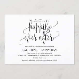 Elegant Wedding Rehearsal Dinner Invitation Card Kaart
