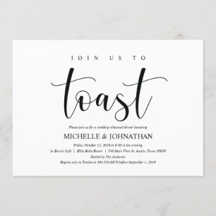 Elegant Wedding Rehearsal Dinner Invitation Card Kaart