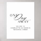 Elegant Wedding Rehearsal Dinner Welcome Sign Poster (Voorkant)