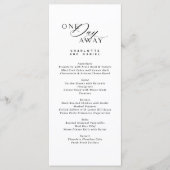 Elegant Wedding Rehearsal Een dag verder Menu (Voorkant)