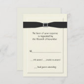 Elegant Wedding Response Card RSVP Kaartje (Voorkant / Achterkant)