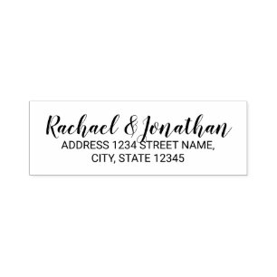 Elegant Wedding Return-adres Zelfinktende Stempel