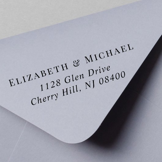 Elegant Wedding Return-adres Zelfinktende Stempel