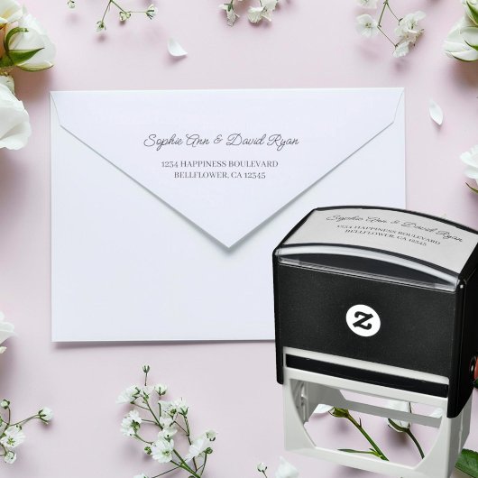 Elegant Wedding Return-adres Zelfinktende Stempel