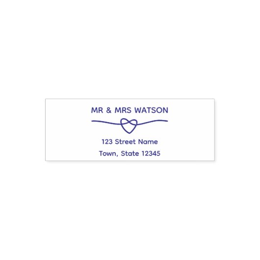 Elegant Wedding Return-adres Zelfinktende Stempel (Design)