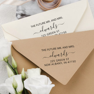 Elegant Wedding Return Toekomst Mr en Mrs. Rubberstempel