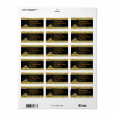 Elegant Wedding Rings - Adres Etiket (Full Sheet)