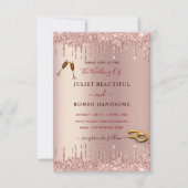 Elegant Wedding Roos Gold Glitter (Voorkant)