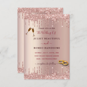Elegant Wedding Roos Gold Glitter