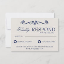 Elegant Wedding RSVP Card | Boho Old Money Vintage