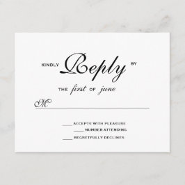 Elegant Wedding RSVP Kaartje