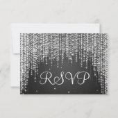 Elegant Wedding RSVP Night Dazzle Black (Achterkant)