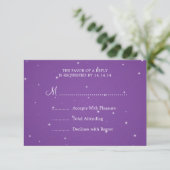 Elegant Wedding RSVP Paars (Staand voorkant)