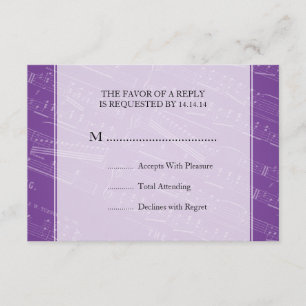 Elegant Wedding RSVP — Paars muziek