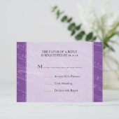 Elegant Wedding RSVP — Paars muziek (Staand voorkant)