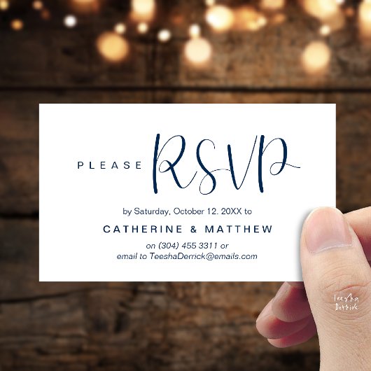  Elegant "Wedding RSVP" Reminder Details Informatiekaartje