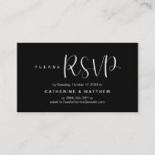  Elegant "Wedding RSVP" Reminder Details Informatiekaartje (Voorkant)