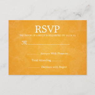 Elegant Wedding RSVP Romantic Paris Sinaasappel