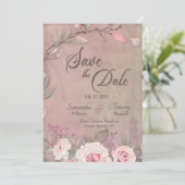 Elegant Wedding Save the Date Invitation (Staand voorkant)