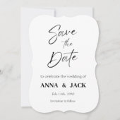 Elegant Wedding Save the Date Invitation Kaart (Voorkant)