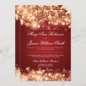 Elegant Wedding Save the Date Lights Gold (Voorkant / Achterkant)