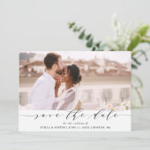 Elegant Wedding Save the Date Photo Card (Staand voorkant)