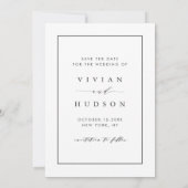 Elegant Wedding Save the Date Photo Card (Achterkant)
