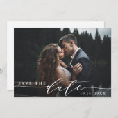Elegant Wedding Save the Date Photo Card (Voorkant / Achterkant)
