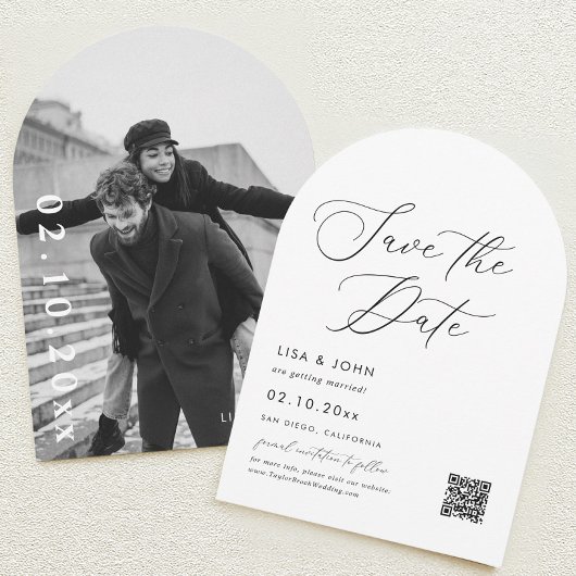 Elegant Wedding Save the Date Photo Kaart