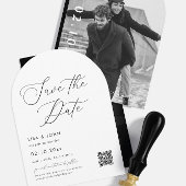 Elegant Wedding Save the Date Photo Kaart