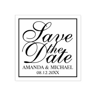 Elegant Wedding Save the Date Rubberstempel