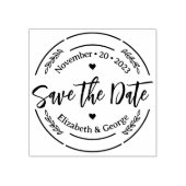 Elegant Wedding Save the Date Rubberstempel (Afrduk)