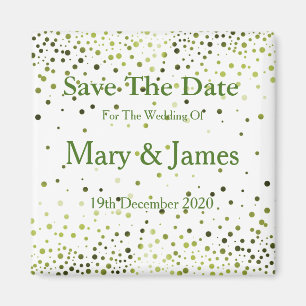 Elegant Wedding Save the Date Sparkle Magneet