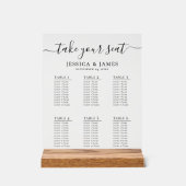 Elegant Wedding Seating Chart With 6 Tables (Recto)