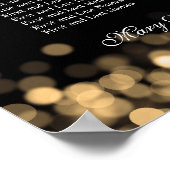 Elegant Wedding Seding Chart Gold Lights Poster (Hoek)
