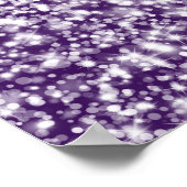 Elegant Wedding Seding Chart Sparging Wave Purpl Poster (Hoek)