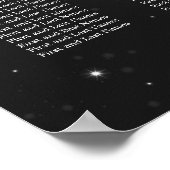 Elegant Wedding Seding Chart Sparking Chain Blac Poster (Hoek)