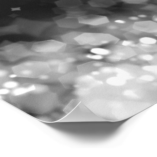 Elegant Wedding Seding Chart Sparking Night Blac Poster (Hoek)